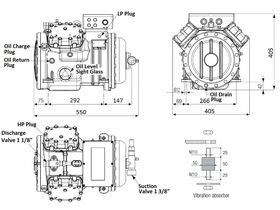 Tecumseh Semi Hermetic Compressor SH4615Z