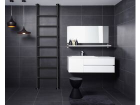 Hydrotherm Pure Heated/Non Heated Towel Rail Floor to Ceiling 550mm Black Matte
