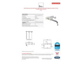 Specification Sheet - Faucet Strommen Vara Fin Wall Basin / Bath Hostess Tap System Right Hand 200mm Trimset Chrome (6 Star) Lead Free