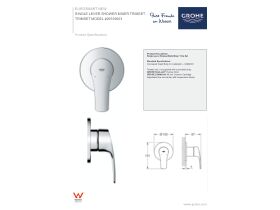 Technical Guide - GROHE Eurosmart New Shower / Bath Mixer Trimset Chrome Plated