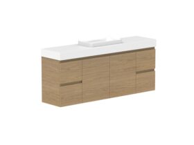 Supporting Image - Posh Domaine 1500mm Ensuite Wall Hung Vanity Unit Single Bowl 90mm Top