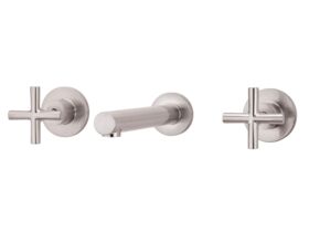 Hero - Posh Solus Bath Set with 210mm Outlet and 3/4 Ceramic Disc Brushed Nickel