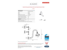 Specification Sheet - Kado Era Gooseneck Shower Set Lever Handle Chrome (3 Star)