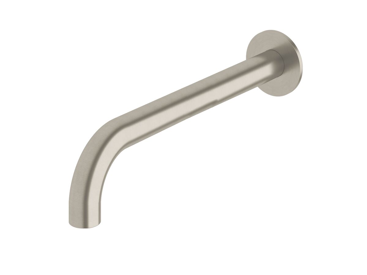 Sussex Pure Wall Bath/Basin Outlet 250mm PVD Brushed Nickel (3 Star)