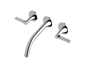 Sussex Oria Wall Bath Set 215mm Chrome