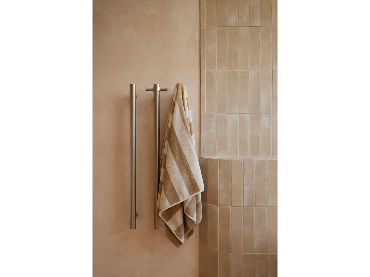 Hydrotherm Pure Vertical Triple Heated Towel Rail 900 x 38mm Brushed Nickel