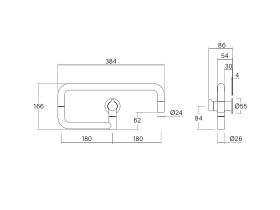 Technical Drawing - Faucet Strommen Vara Fin Wall Pot Filler Tap Lead Free
