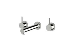 Sussex Scala Straight Wall Basin Set with 200mm Outlet Chrome (6 Star)