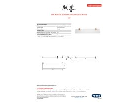 Specification Sheet - Milli Meld Edit Glass Shelf 450mm Brushed Bronze