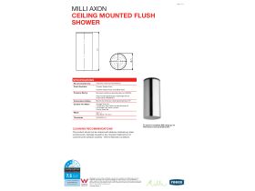 Technical Guide - Milli Axon Ceiling Shower Flush Mount (3 Star)