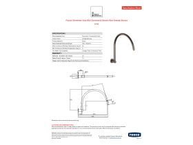 Specification Sheet - Faucet Strommen Vara Wall Gooseneck Shower Arm Armada Bronze