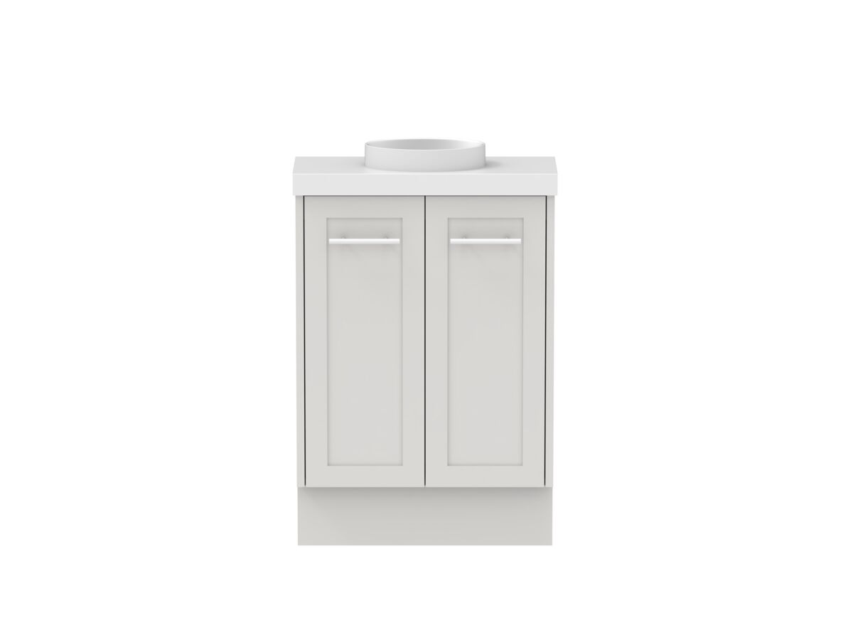 Hero - Kado Lux Petite Vanity Unit Floor Mount 600mm Centre Bowl 50mm Top (Basin Included)