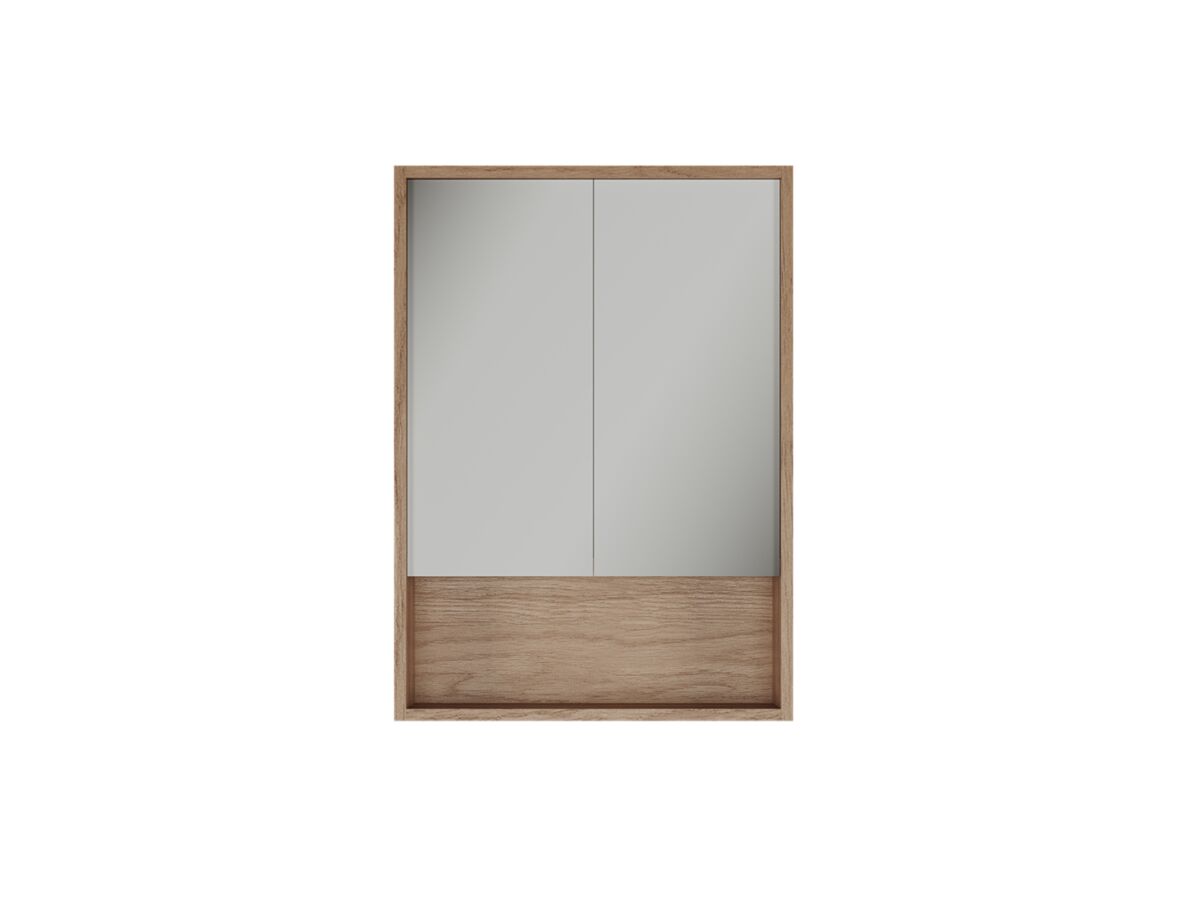 Supporting Image - Kado Aspect 600mm Mirror Cabinet Two Doors with Shelf - Boston Oak