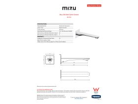 Specification Sheet - Mizu Silk Bath Outlet Chrome