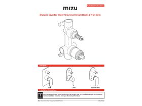 Installation Instructions - Mizu Shower Diverter Mixer Universal Inwall Body & Trim Sets
