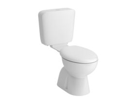 Hero - Posh Solus Plastic Link Toilet Suite with Concealed S-Trap Soft Close Seat White (4 Star)