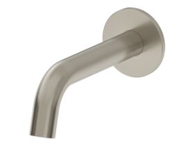 Mizu Drift Wall Basin/Bath Outlet Curve Spout 160 Brushed Nickel (6 Star)