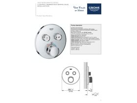 Technical Guide - GROHE SmartControl Concealed Thermostatic 2 Button Trimset Round Chrome