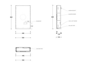 Posh Domaine Plus Shaving Cabinet Graph Int LED 500x800 1 Door
