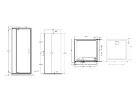 Base MKII Shower System with Rear Outlet 1000mm x 1000mm Chrome
