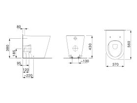 LAUFEN Kartell Rimless Back to Wall Pan (4 Star)