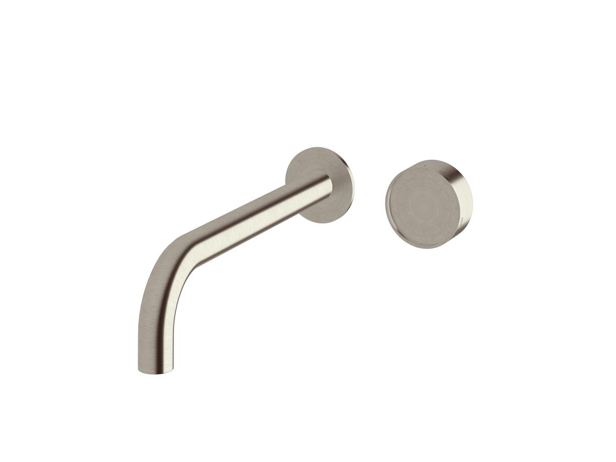 Hero - Sussex Pure Elemental Progressive Wall Basin Mixer System 250mm PVD Brushed Nickel (3 Star) Lead Free