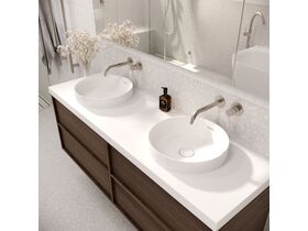 In Situ 2 - Kado Lussi Thin Edge Round Semi Inset Basin with Solid Surface Plug and Waste 380mm