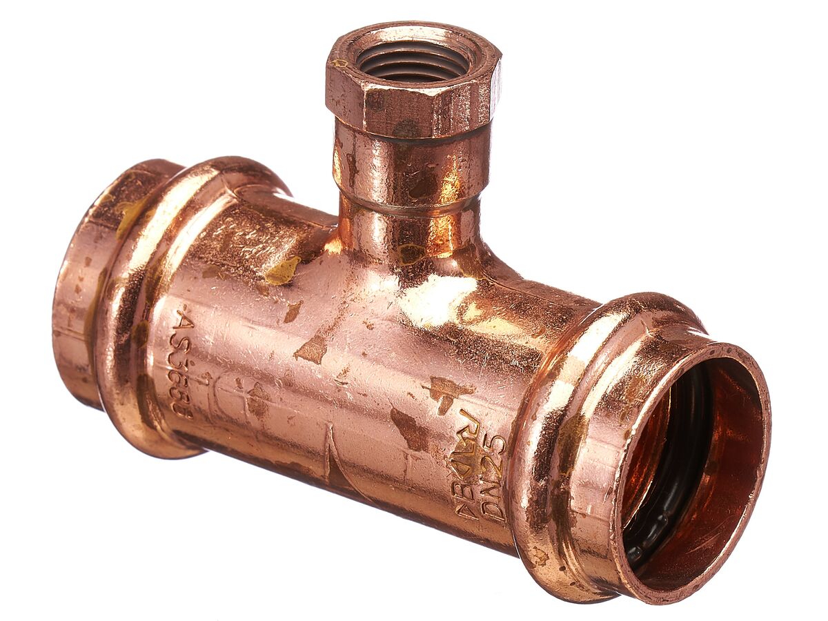 >B< Press Water Female Adaptor Tee 25mm x 25mm x 1/4"