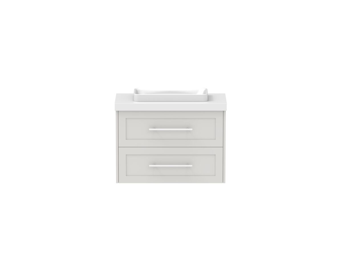 Hero - Kado Lux Ensuite All Drawer Twin 750mm Wall Hung Centre Basin 50mm Top