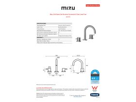 Specification Sheet - Mizu Drift Basin Set Brushed Gunmetal (6 Star) Lead Free