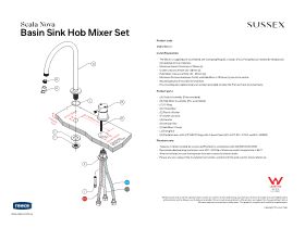 Installation Instructions - Sussex Scala Nova Basin Sink Hob Mixer Set (6 Star) Lead Free