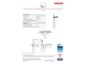 Specification Sheet - Faucet Strommen Vara Disc Wall Bath Tap Set with Handshower Kit Matte Black (3 Star) Lead Free