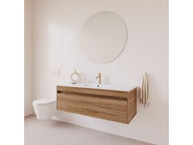 In Situ - Posh Domaine Single 1200 1 Drawer Wall Hung Colour Console Top Gloss White