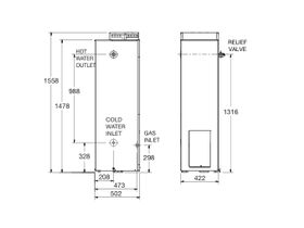 Everhot 4 Star 135L Natural Gas Hot Water System