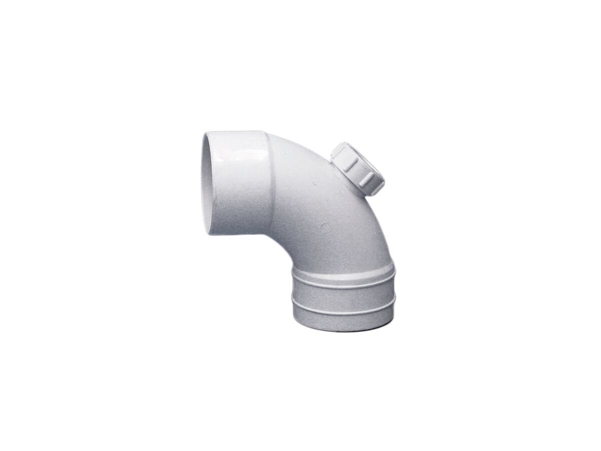 Hero - DWV Rear Access Bend Large Lid 100mm x 88 Degree