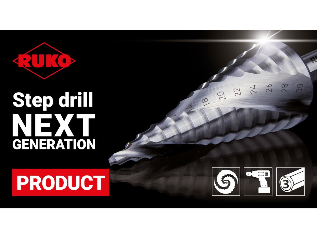 Ruko 3pc Step Drill Set