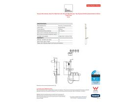 Specification Sheet - Faucet Strommen Vara Fin Wall Set with Single Rail Shower Tap System Kit Brushed Nickel (3 Star) Lead Free