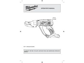 User Manual - Milwaukee Metal Shear Skin 18V
