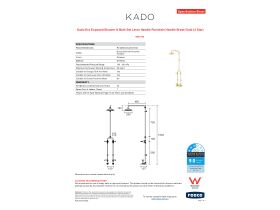 Specification Sheet - Kado Era Exposed Shower & Bath Set Lever Handle Porcelain Handle Brass Gold (3 Star)