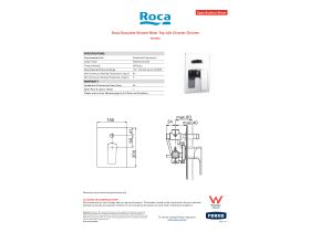 Specification Sheet - Roca Escuadra Shower Mixer Tap with Diverter Chrome