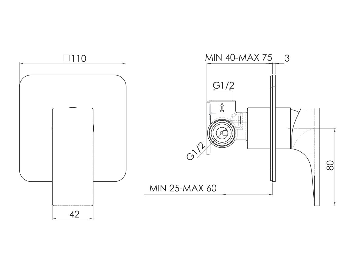 Milli Zato Shower Mixer