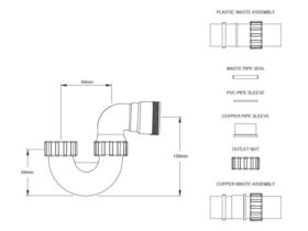 Dura Short P Trap 40mm