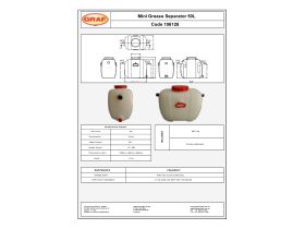 Specification Sheet - Graf Under Sink Grease Trap 50ltr