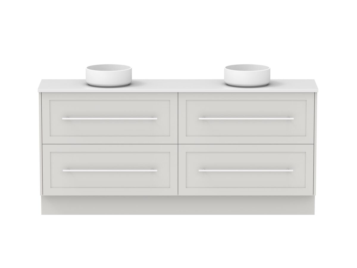 Hero - Kado Lux Ensuite All Drawer Twin 1800mm Floor Mount Double Basin 20mm Top
