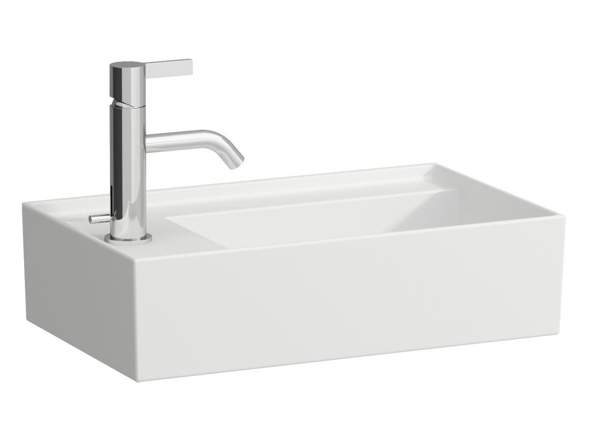 Screw Fixings Types LAUFEN Kartell Wall Basin with Shelf Right Hand Bowl 460mm x 280mm 1 ...