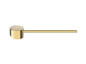 Hero - Mizu Drift Sink Mixer Extended Lever Only with Red & Blue Indicators Brushed Brass