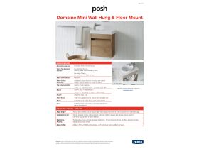 Technical Guide - Posh Domaine Mini Vanity