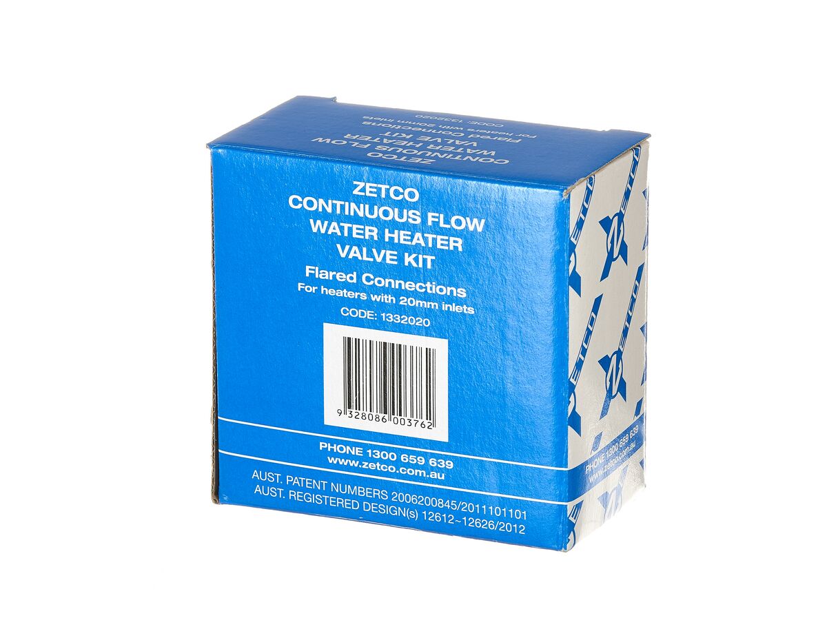 Valve Kit Continuous Flow 20 Flared Water + 20 Flared Gas