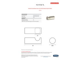 Specification Sheet - Sussex Scala Robe Hook LUX PVD Brushed Oyster Nickel