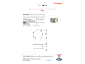 Specification Sheet - Sussex Pure Progressive Top Mount Hob Mixer Tap Brushed Nickel